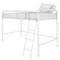 Jett Junior Loft Bed with Metal Frame and Built-In Ladder - White - Twin