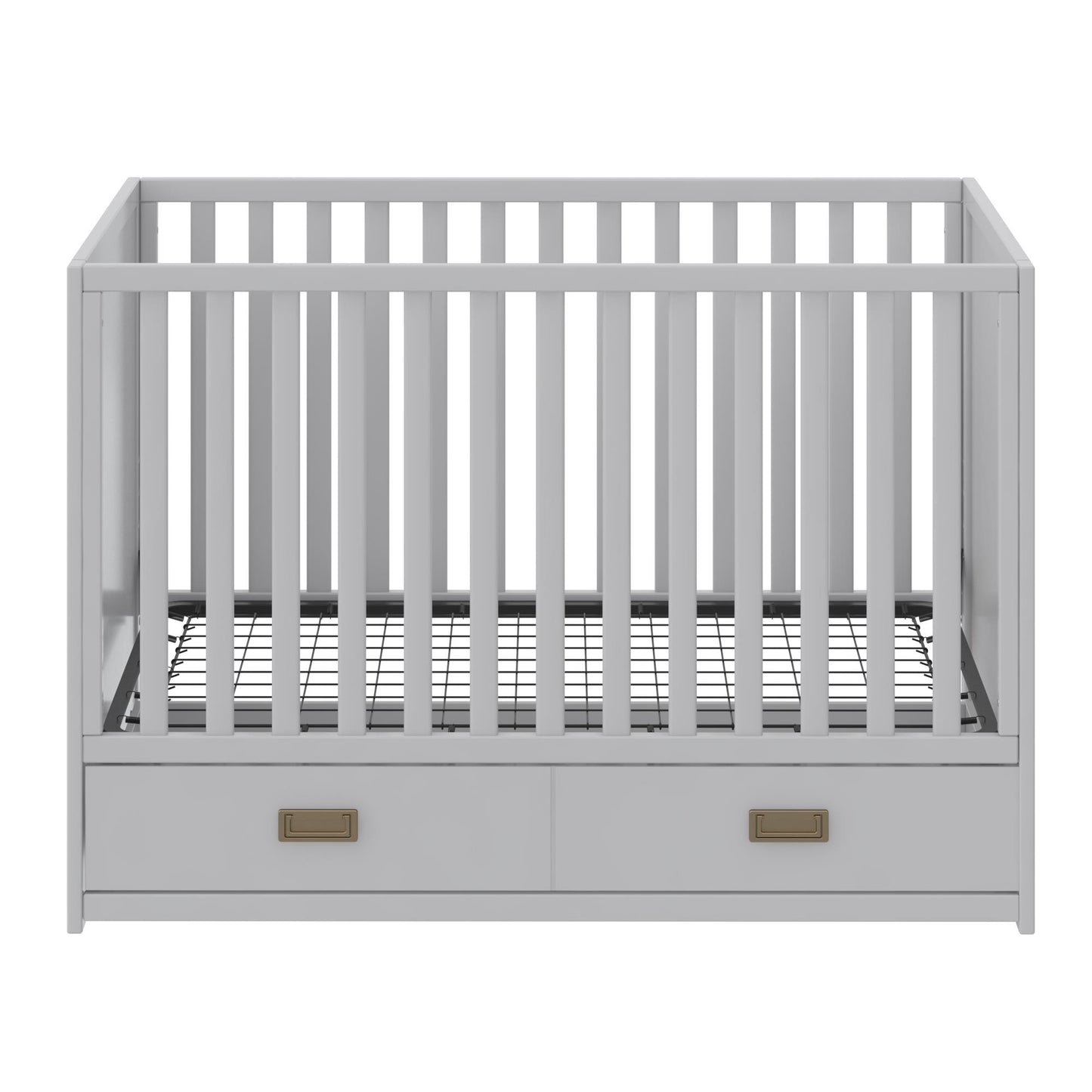 Haven 3 in 1 Convertible Wood Storage Crib - Dove Gray