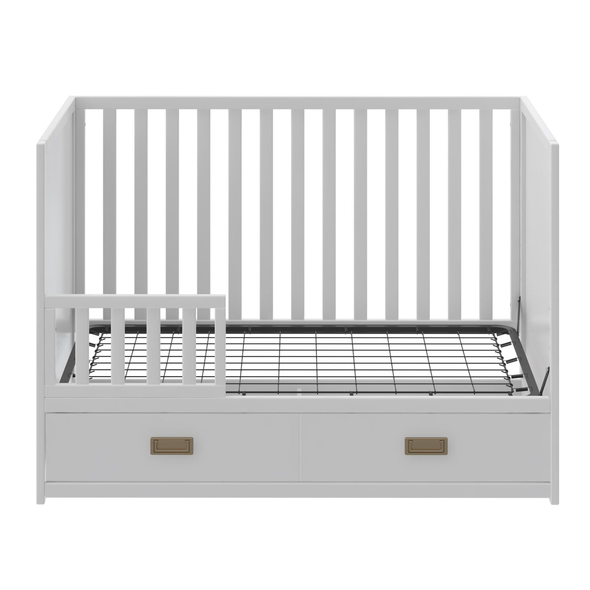 Haven 3 in 1 Convertible Wood Storage Crib - Dove Gray
