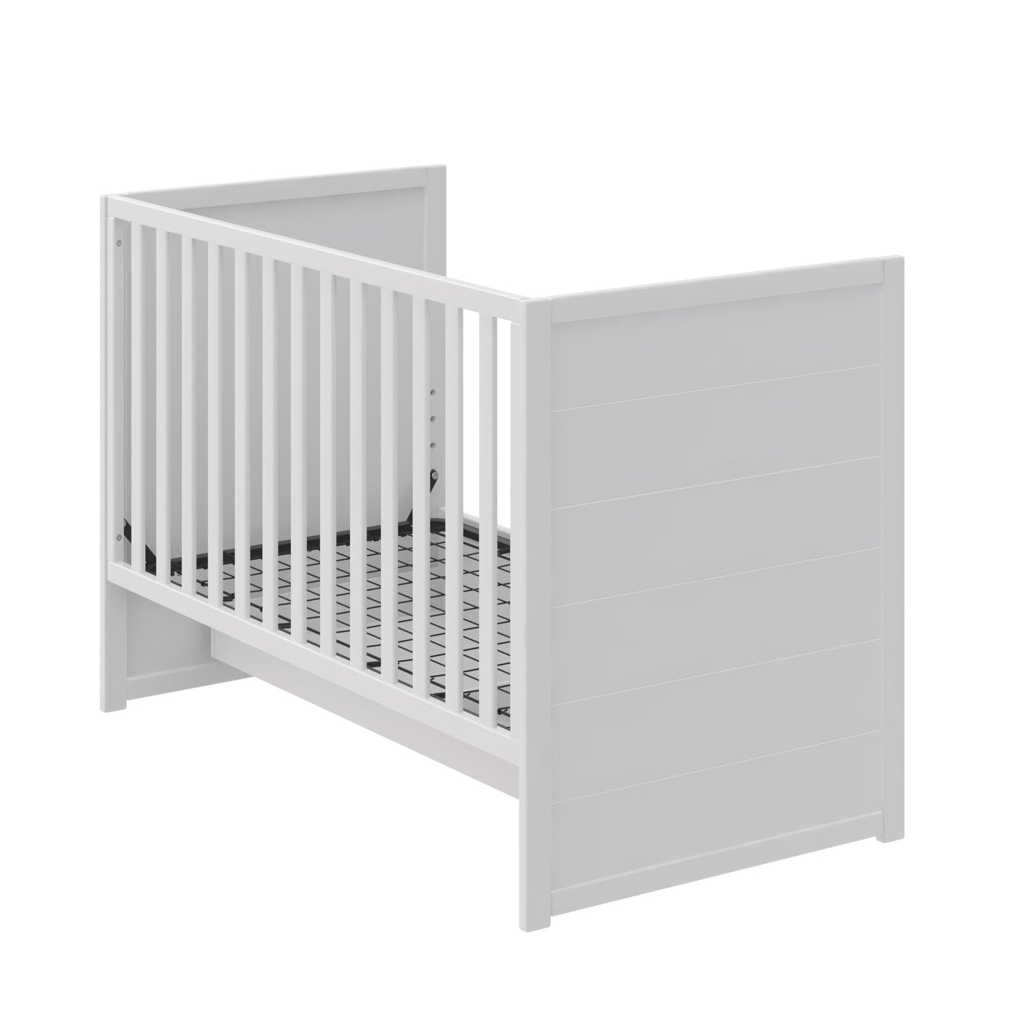 Haven 3 in 1 Convertible Wood Storage Crib - White