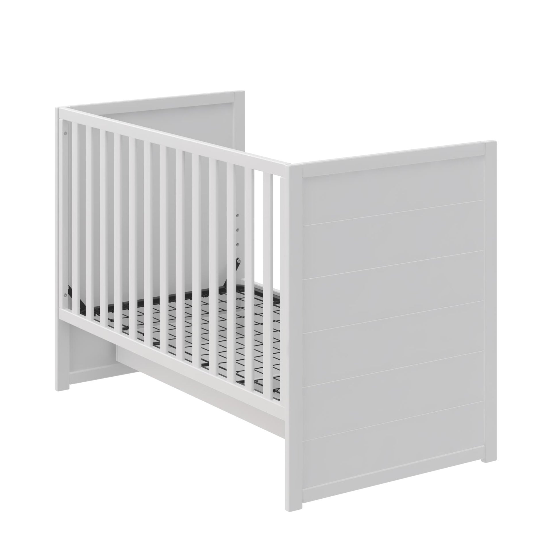 Haven 3 in 1 Convertible Wood Storage Crib - White