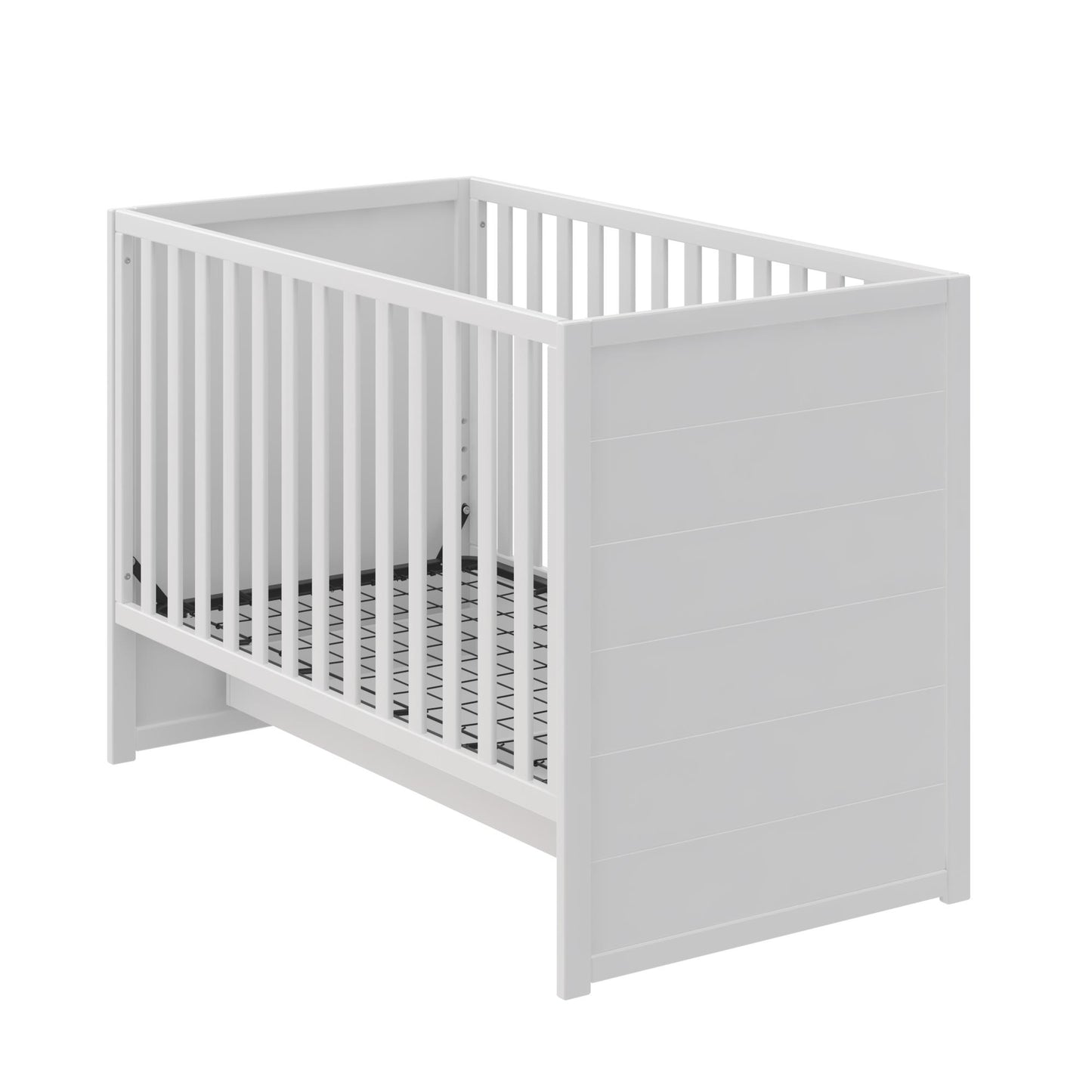 Haven 3 in 1 Convertible Wood Storage Crib - White