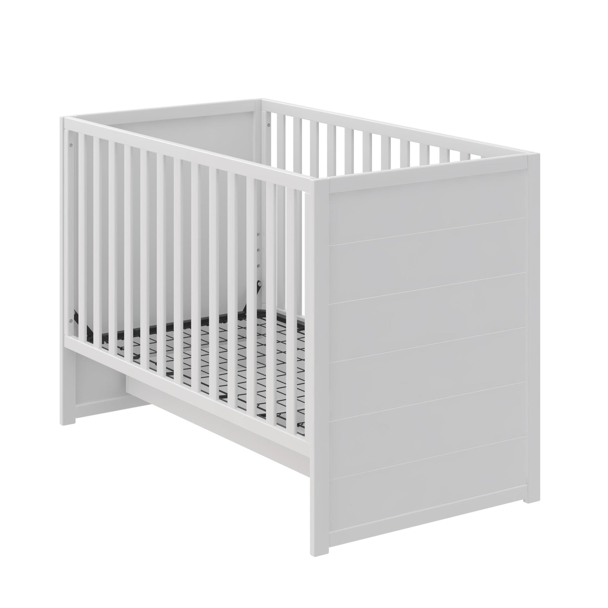 Haven 3 in 1 Convertible Wood Storage Crib - White