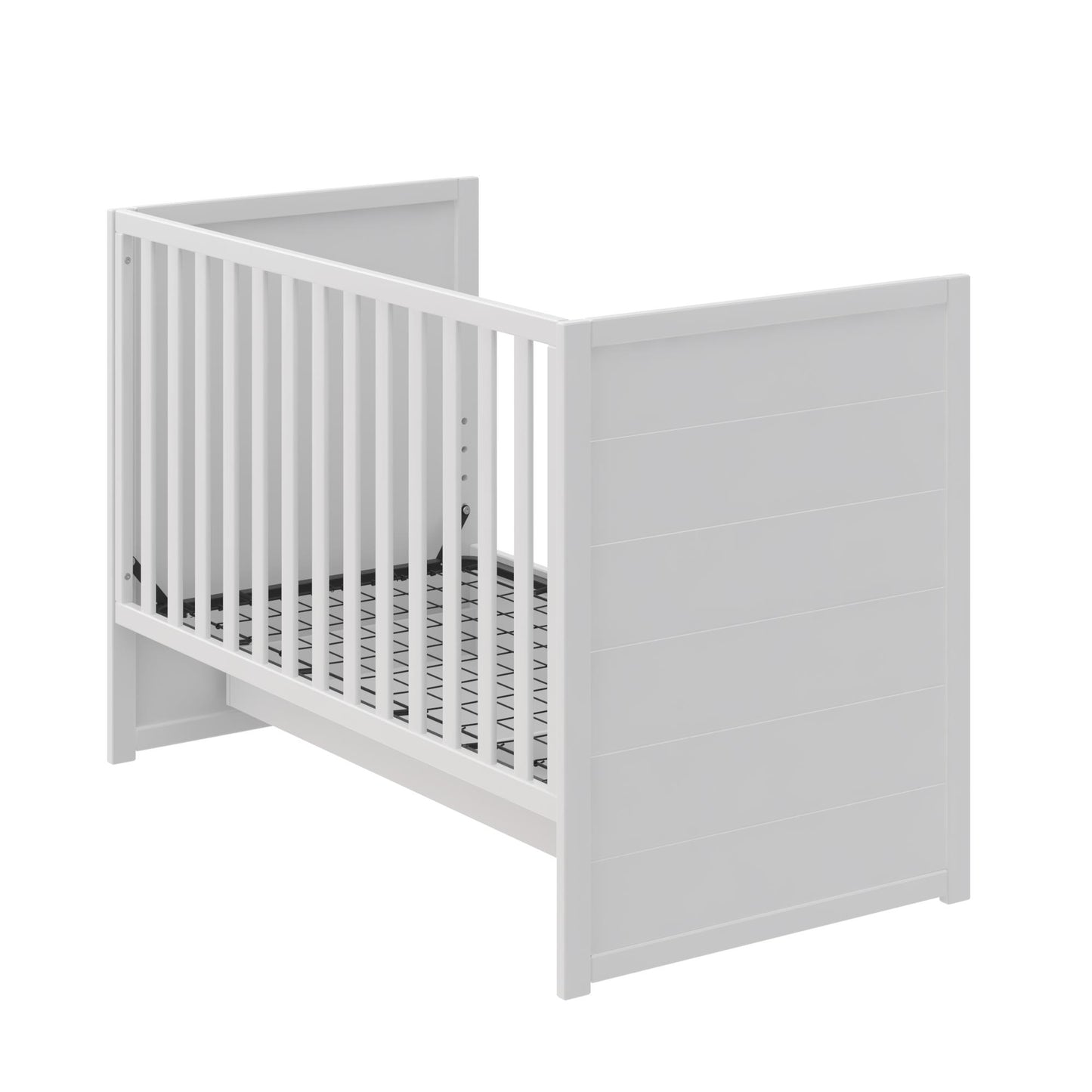 Haven 3 in 1 Convertible Wood Storage Crib - White