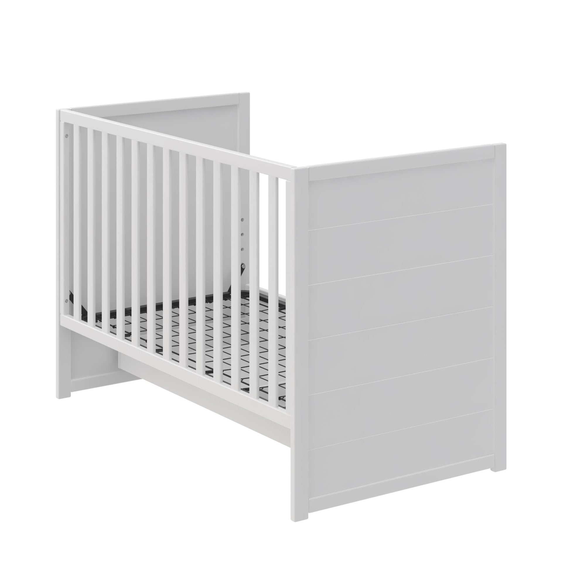 Haven 3 in 1 Convertible Wood Storage Crib - White