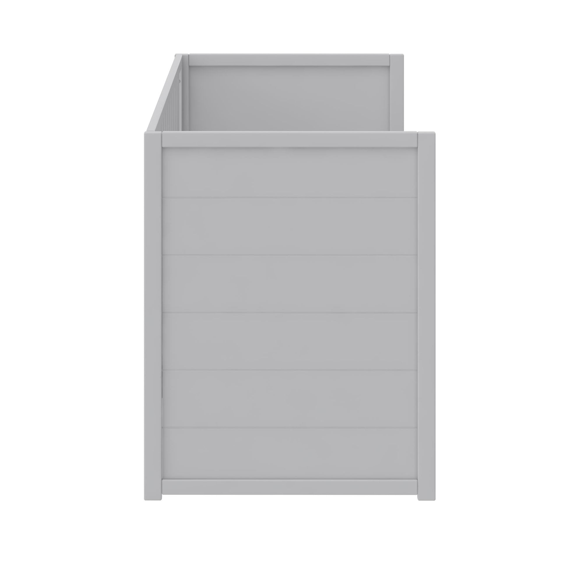 Haven 3 in 1 Convertible Wood Storage Crib - Dove Gray