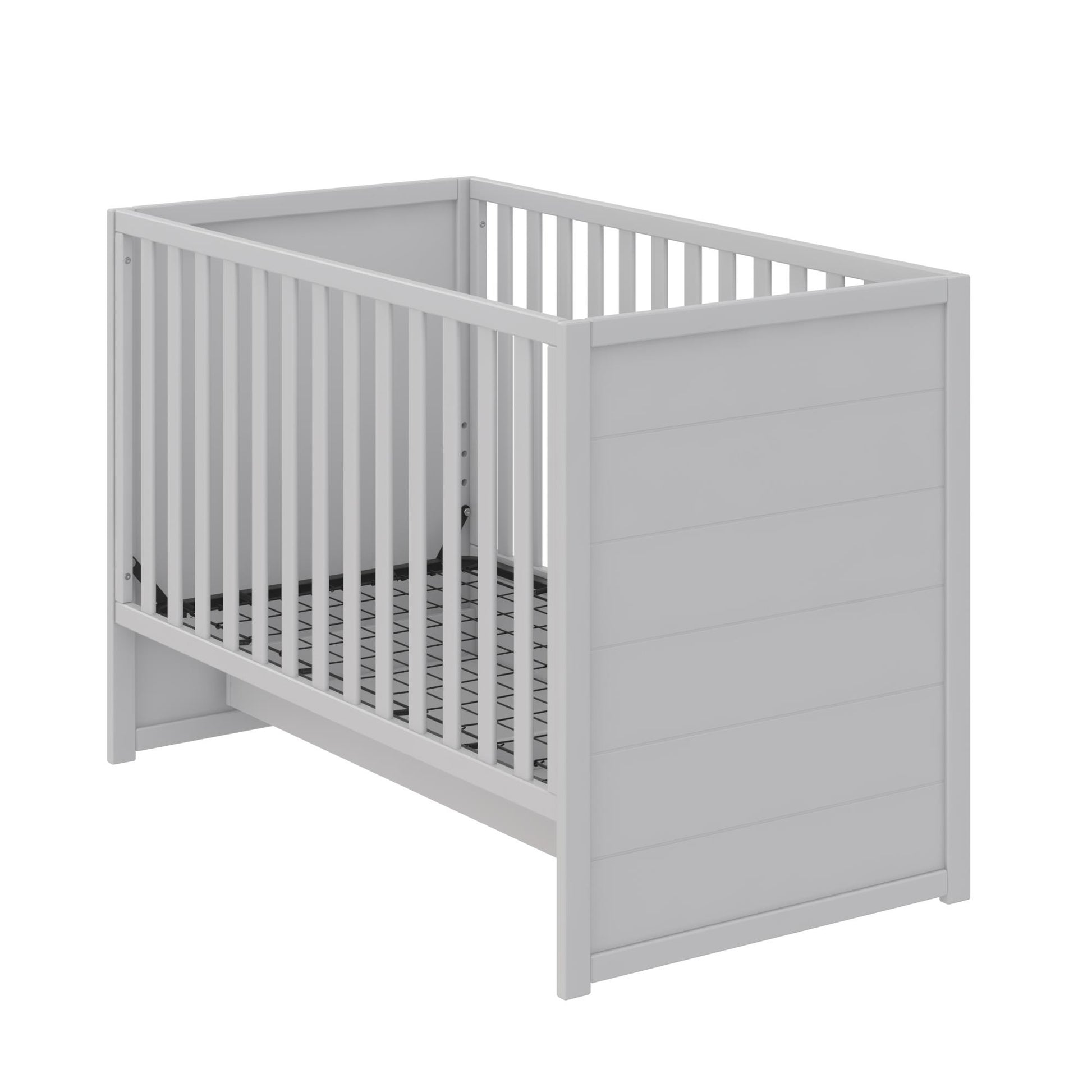 Haven 3 in 1 Convertible Wood Storage Crib - Dove Gray