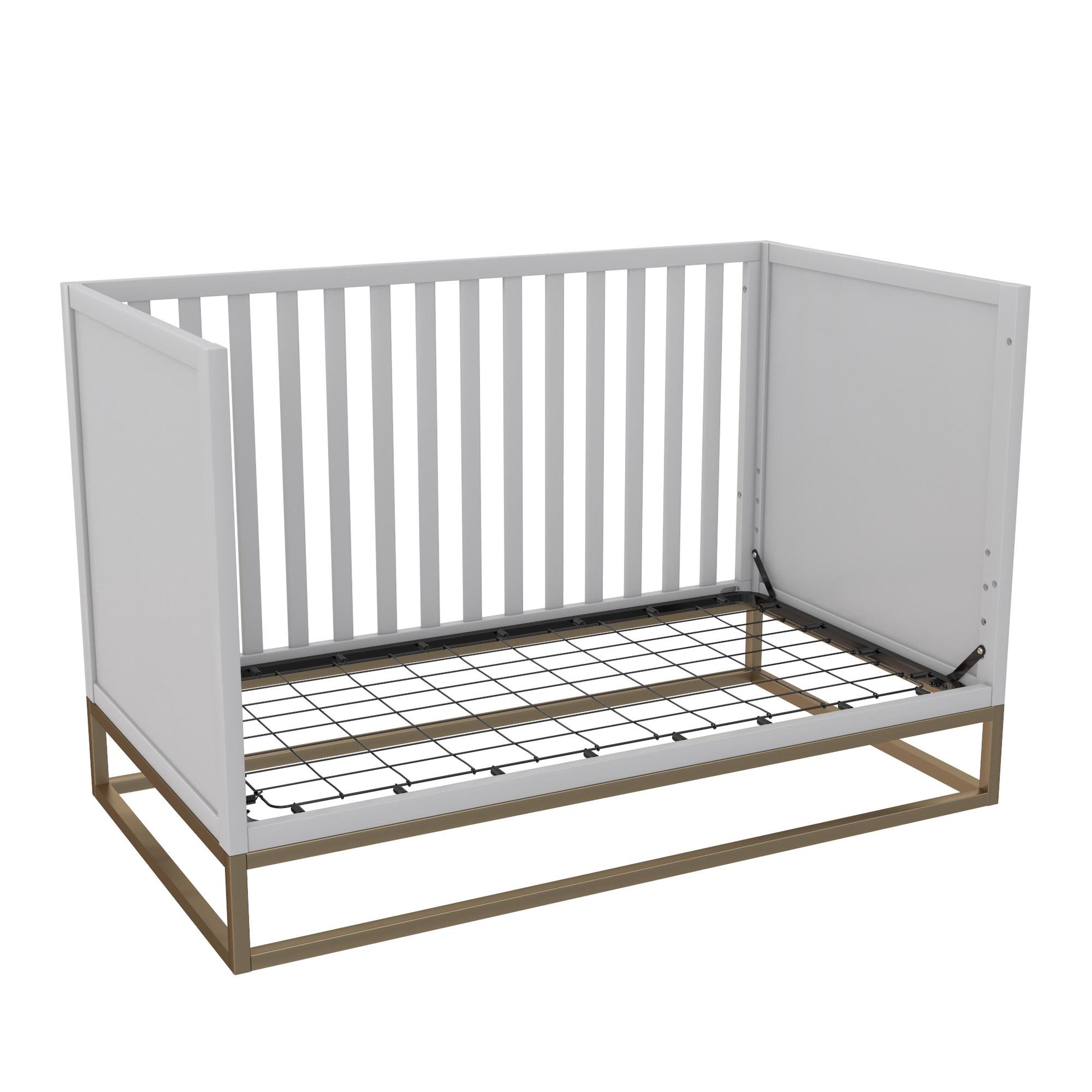 Haven 3 in 1 Metal Base Crib - Dove Gray
