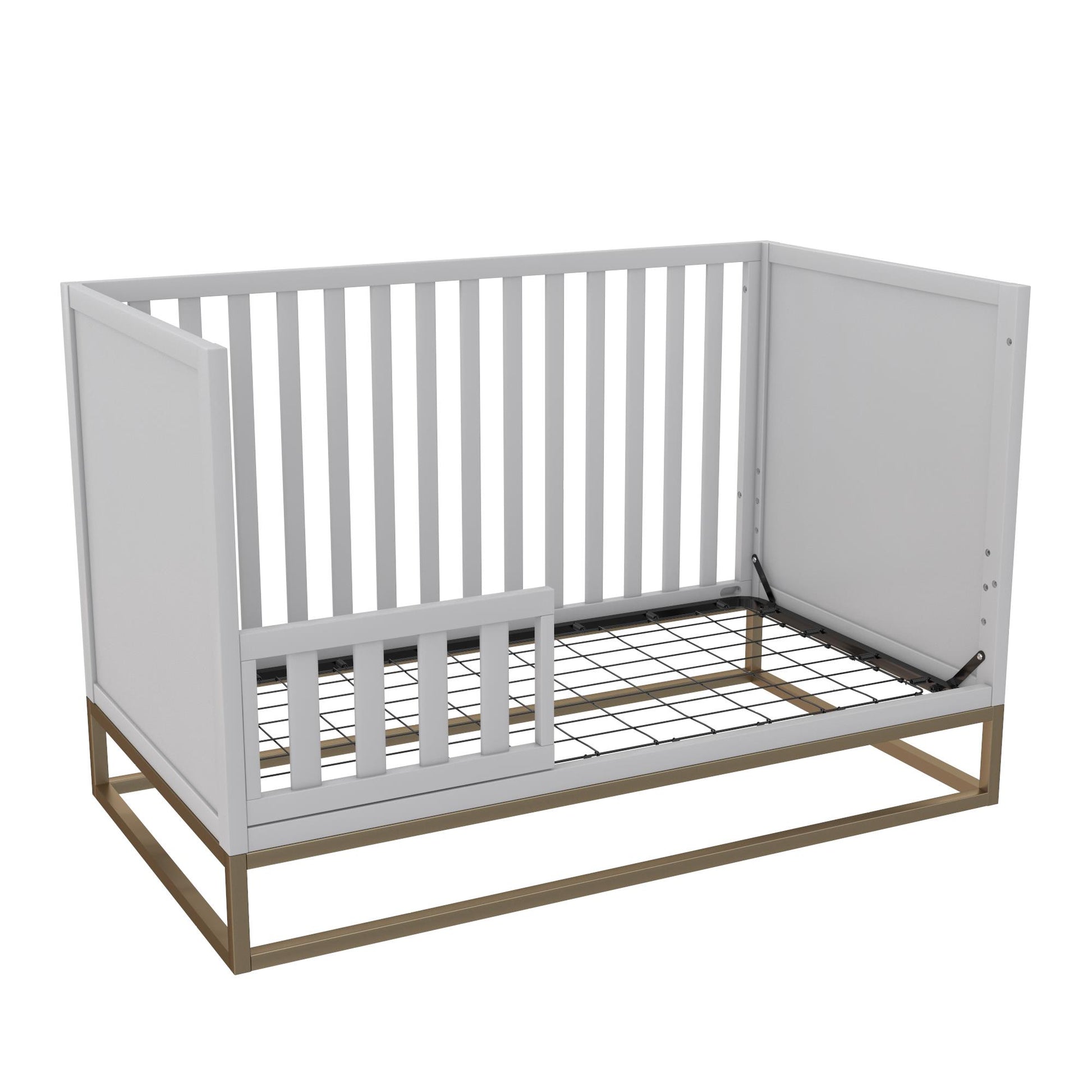 Haven 3 in 1 Metal Base Crib - Dove Gray