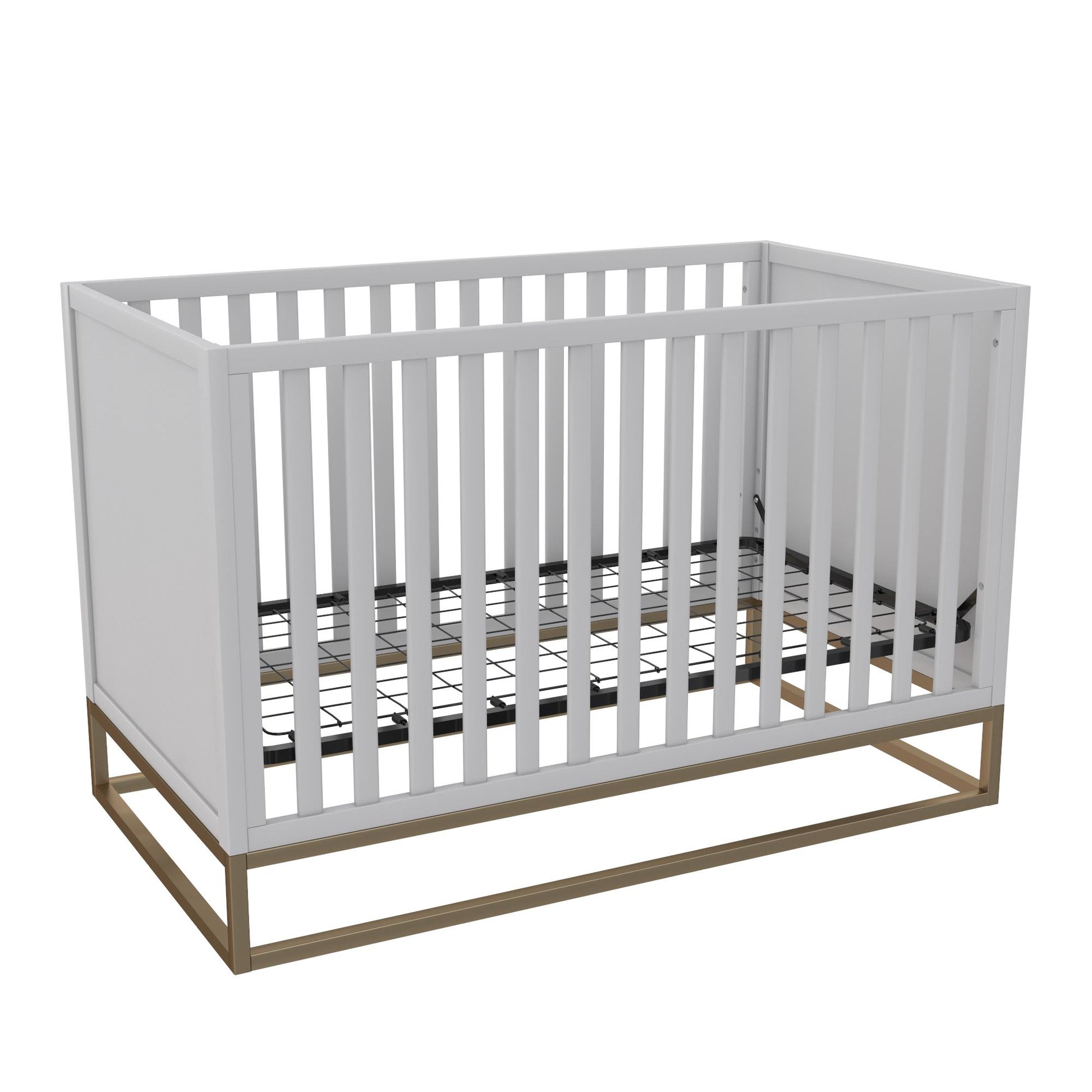 Haven 3 in 1 Metal Base Crib - Dove Gray