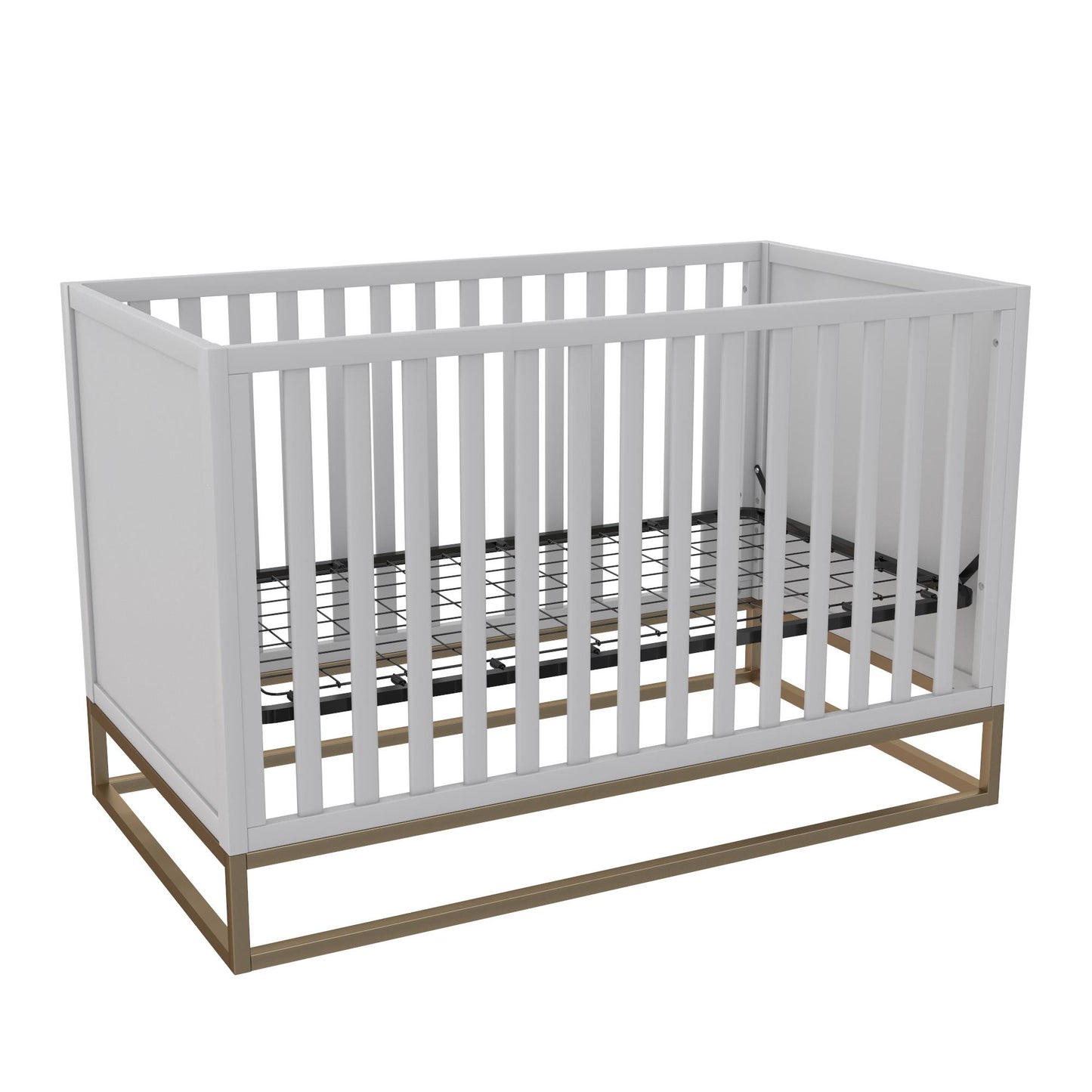 Haven 3 in 1 Metal Base Crib - Dove Gray