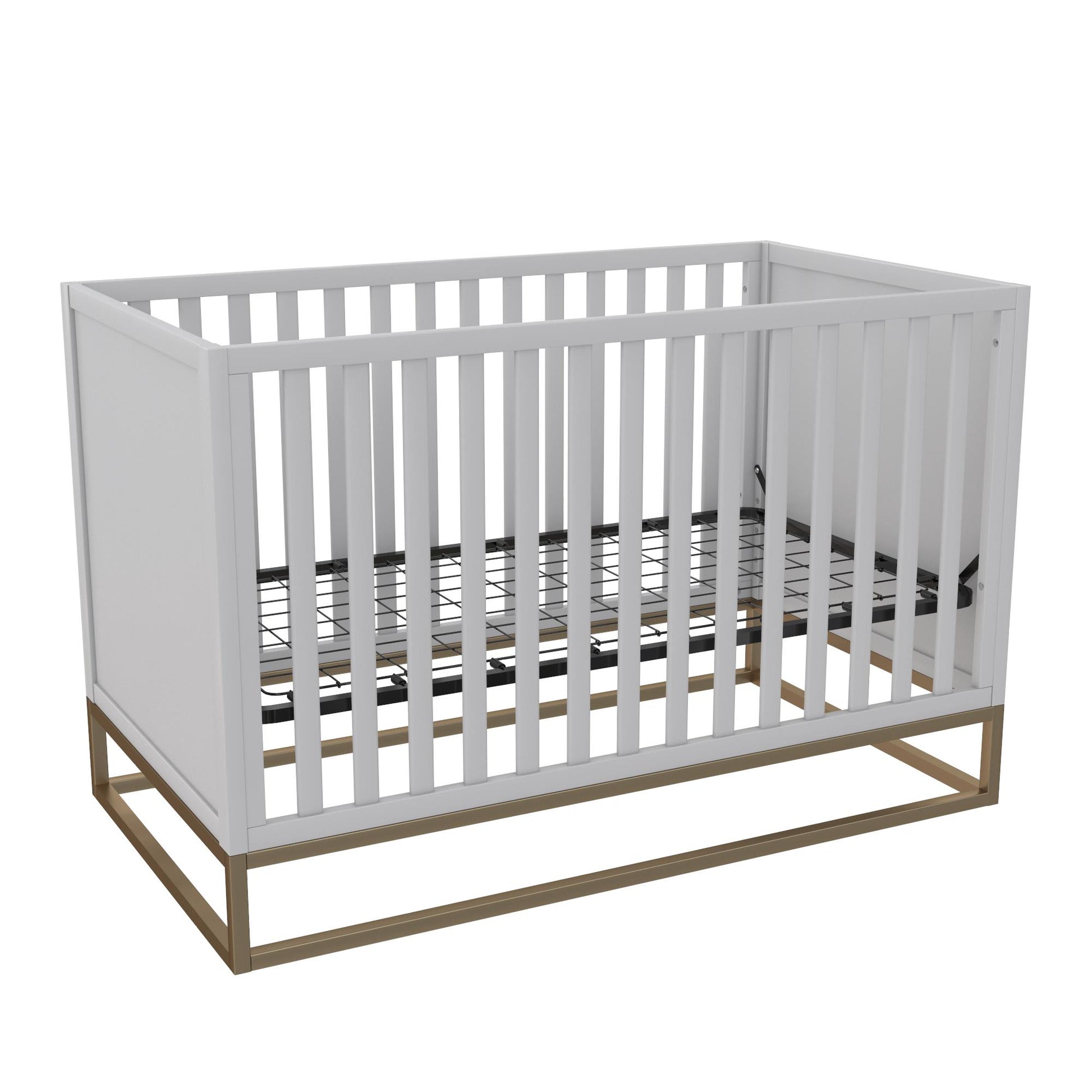 Haven 3 in 1 Metal Base Crib - Dove Gray