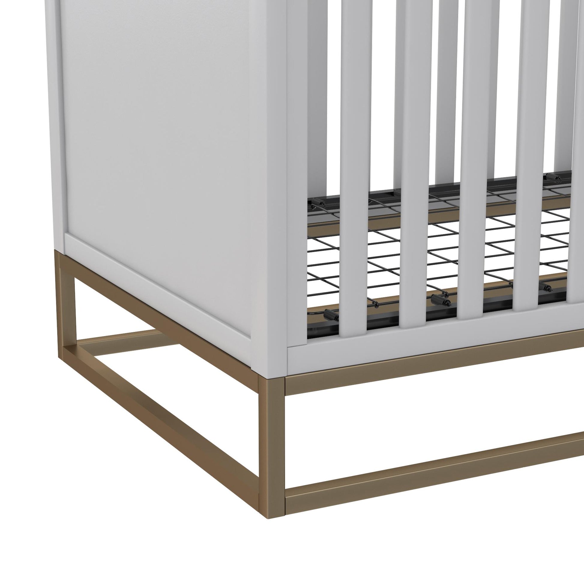 Haven 3 in 1 Metal Base Crib - Dove Gray