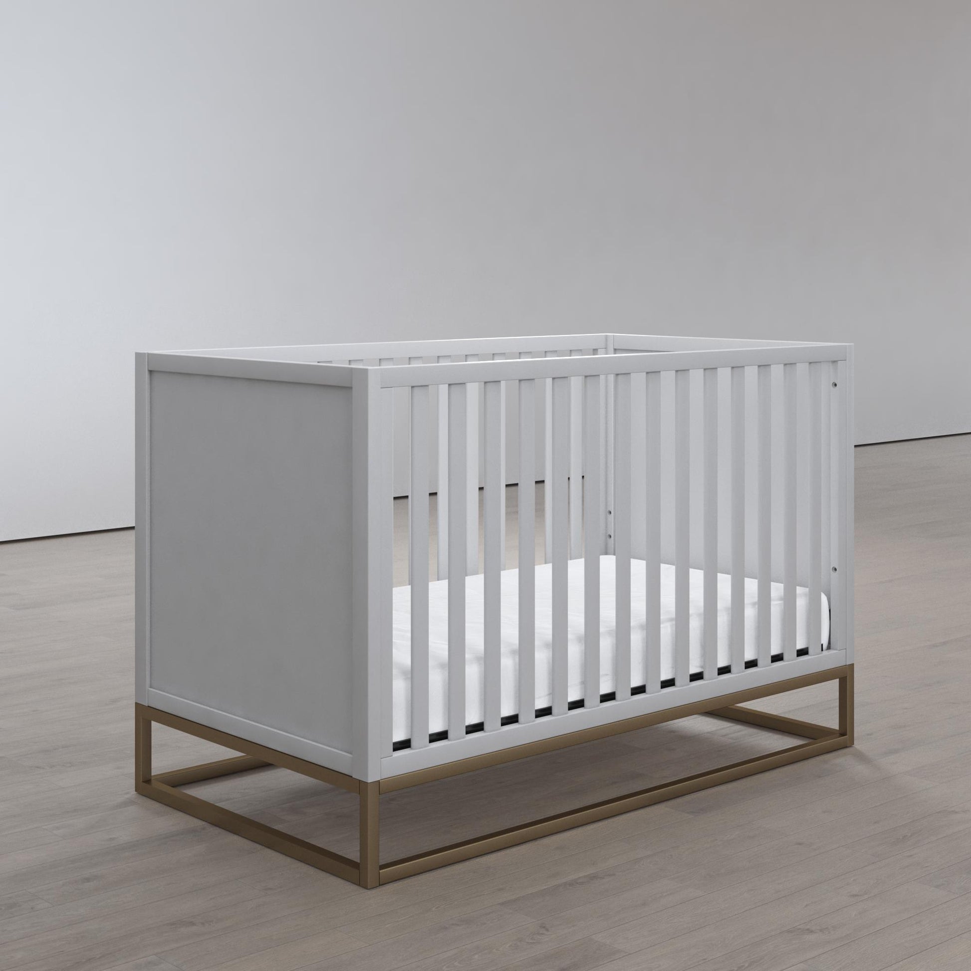 Haven 3 in 1 Metal Base Crib - Dove Gray
