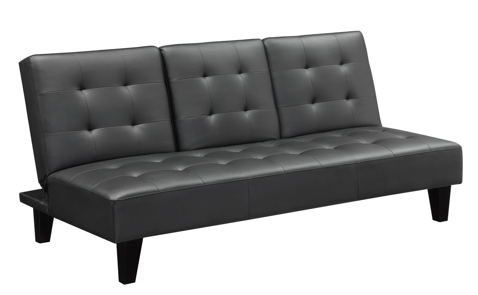 Madison CupHolder Futon - Black