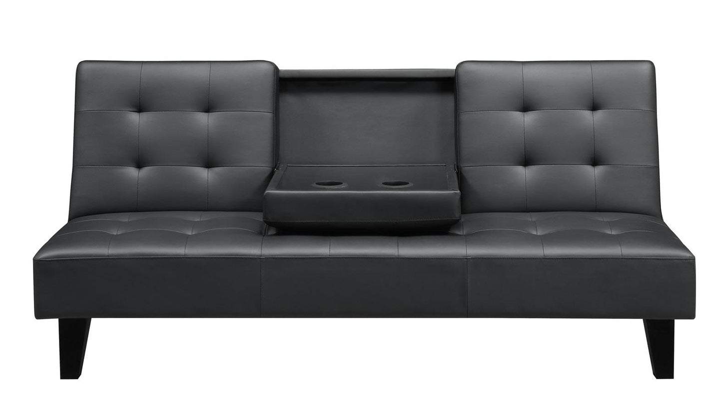 Madison CupHolder Futon - Black