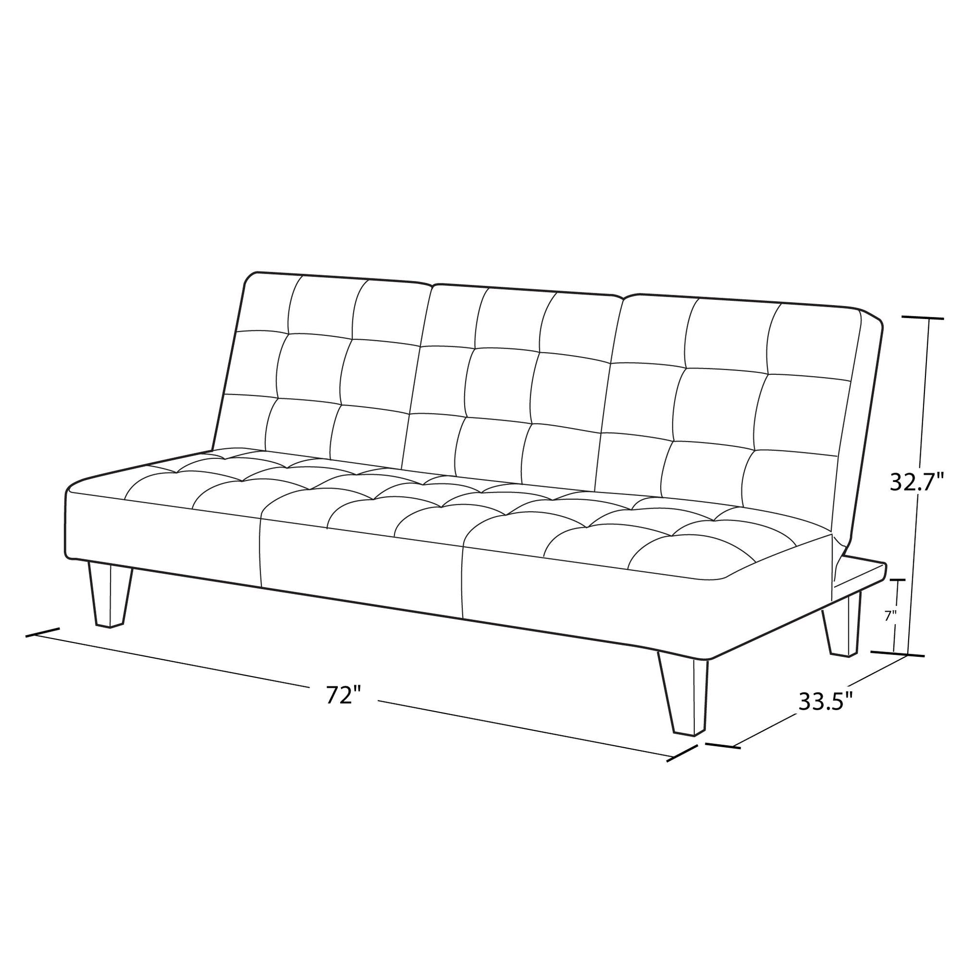 Madison CupHolder Futon - Black