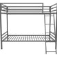 Maxwell Twin-Over-Twin Metal Bunk Bed - Gray - Twin-Over-Twin