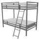 Maxwell Twin-Over-Twin Metal Bunk Bed - Gray - Twin-Over-Twin