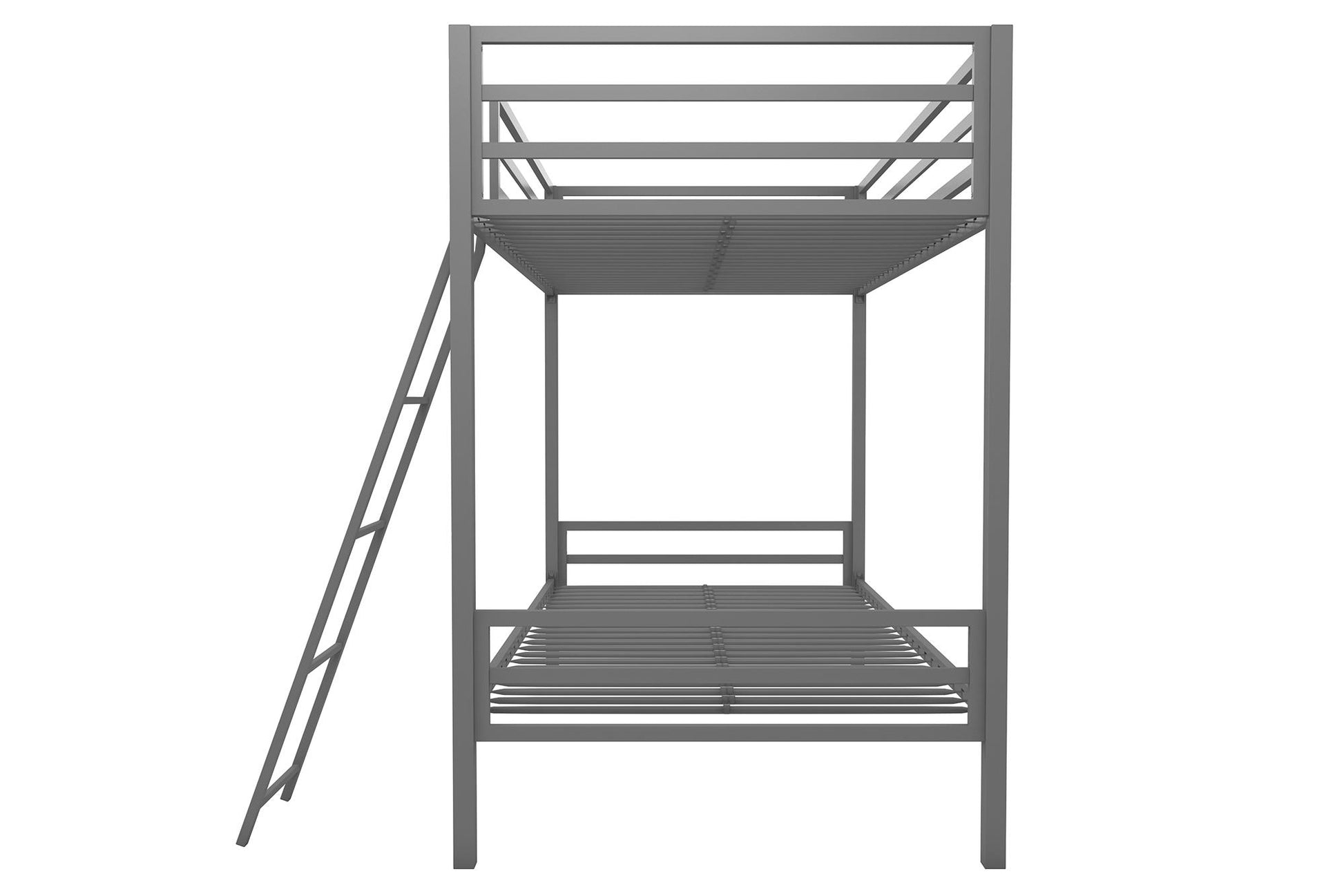 Maxwell Twin-Over-Twin Metal Bunk Bed - Gray - Twin-Over-Twin
