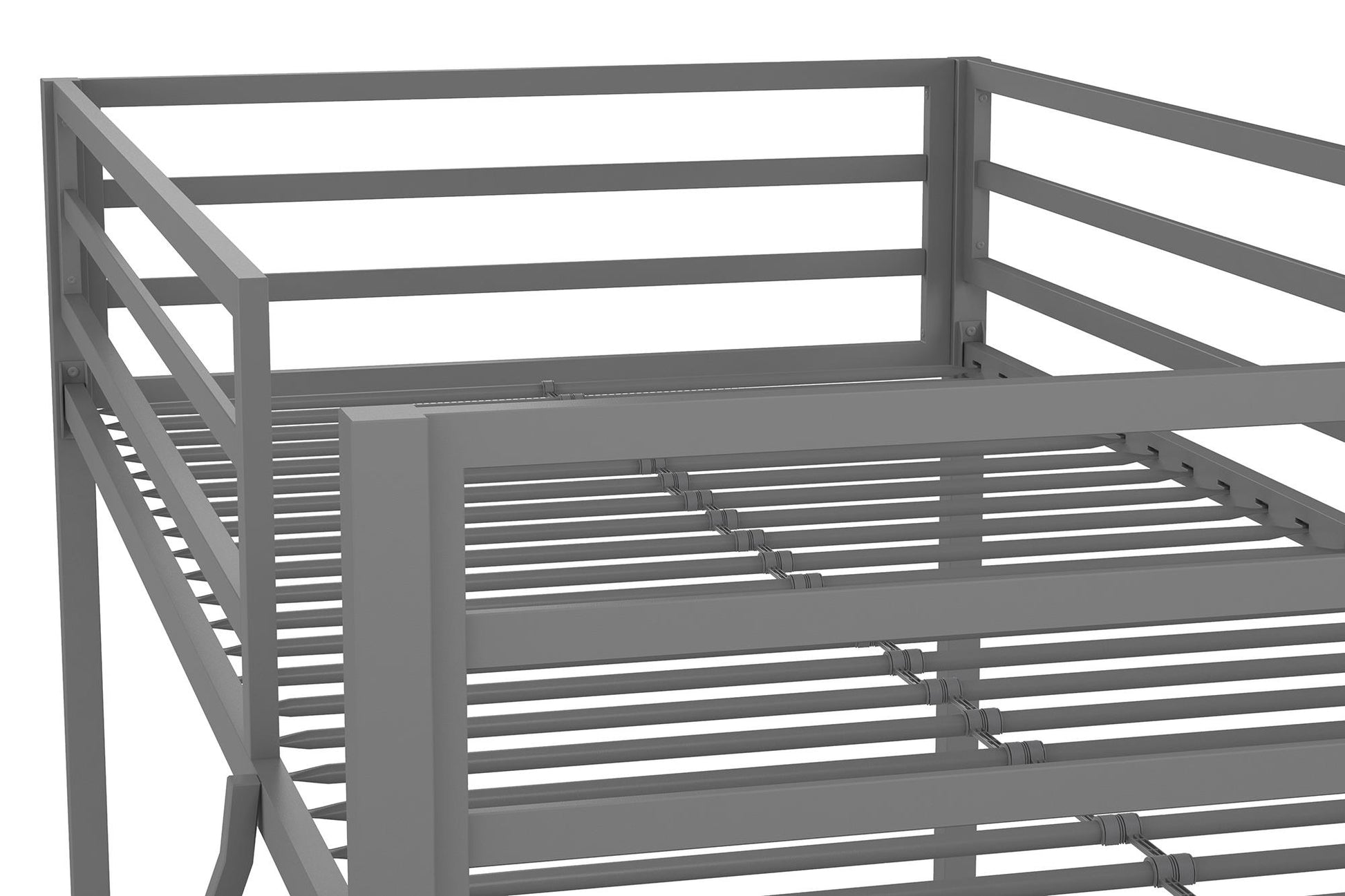 Maxwell Twin-Over-Twin Metal Bunk Bed - Gray - Twin-Over-Twin