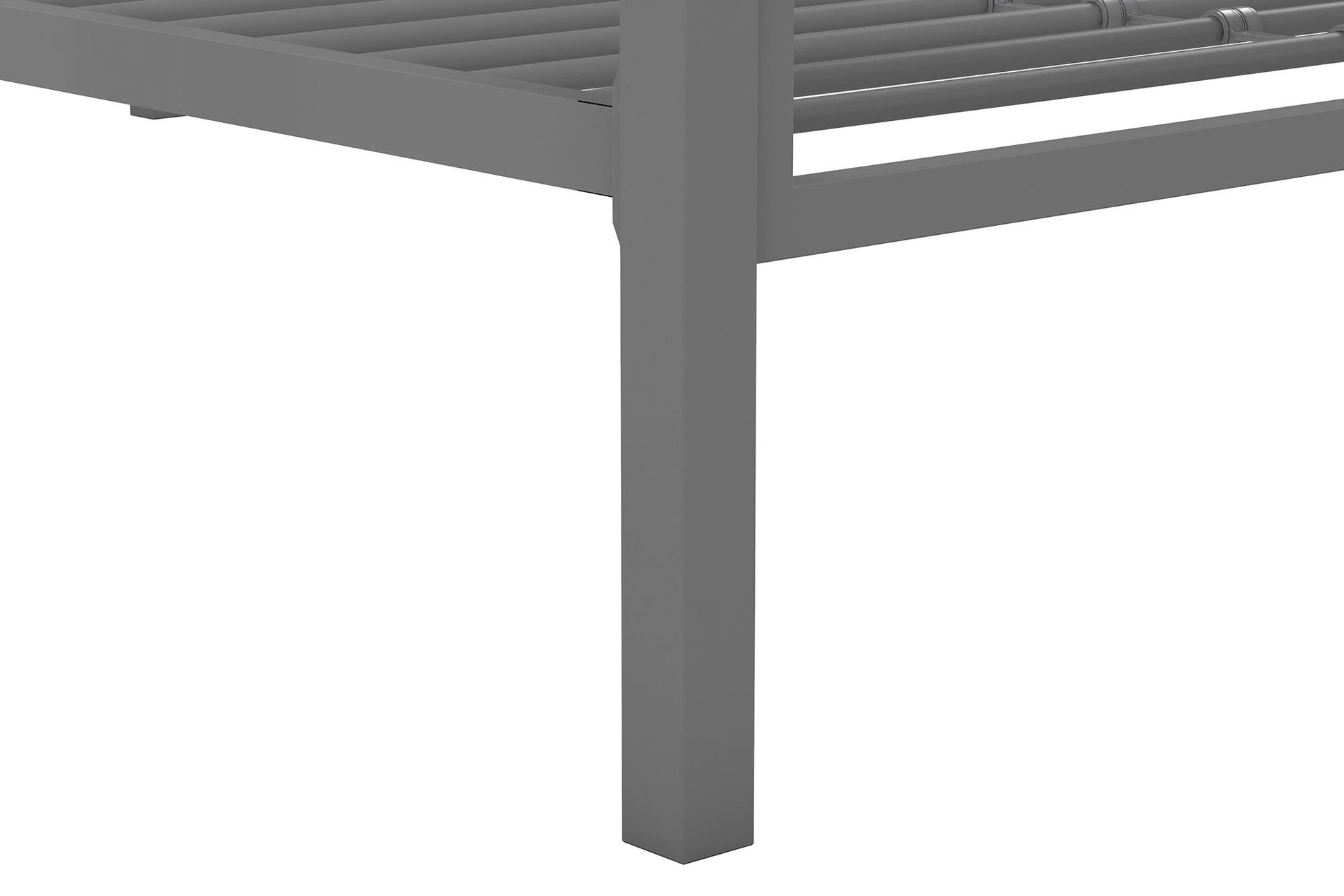 Maxwell Twin-Over-Twin Metal Bunk Bed - Gray - Twin-Over-Twin