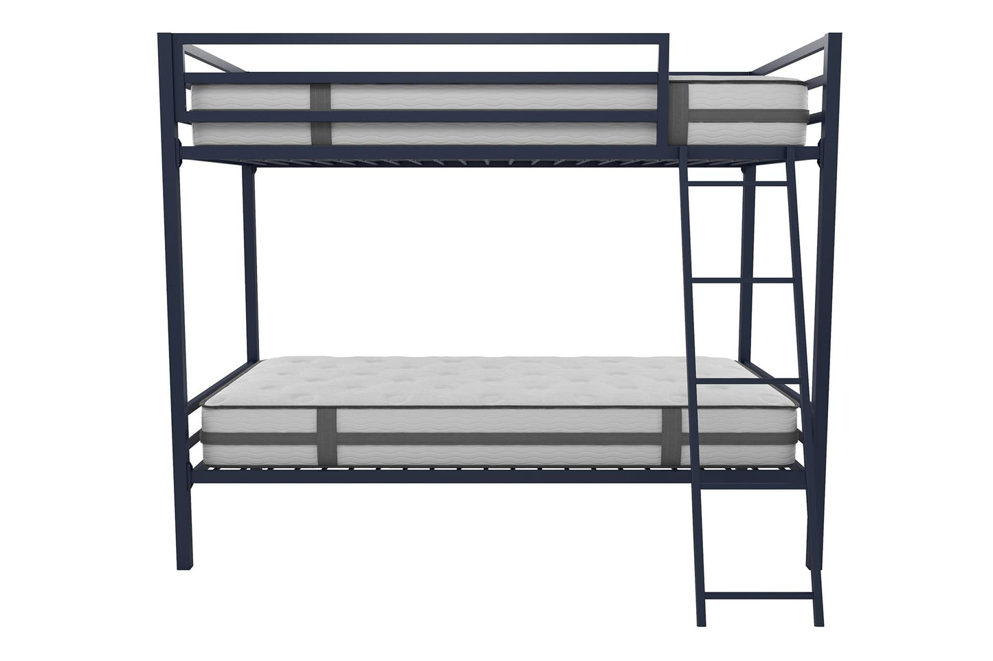 Maxwell Twin-Over-Twin Metal Bunk Bed - Navy - Twin-Over-Twin