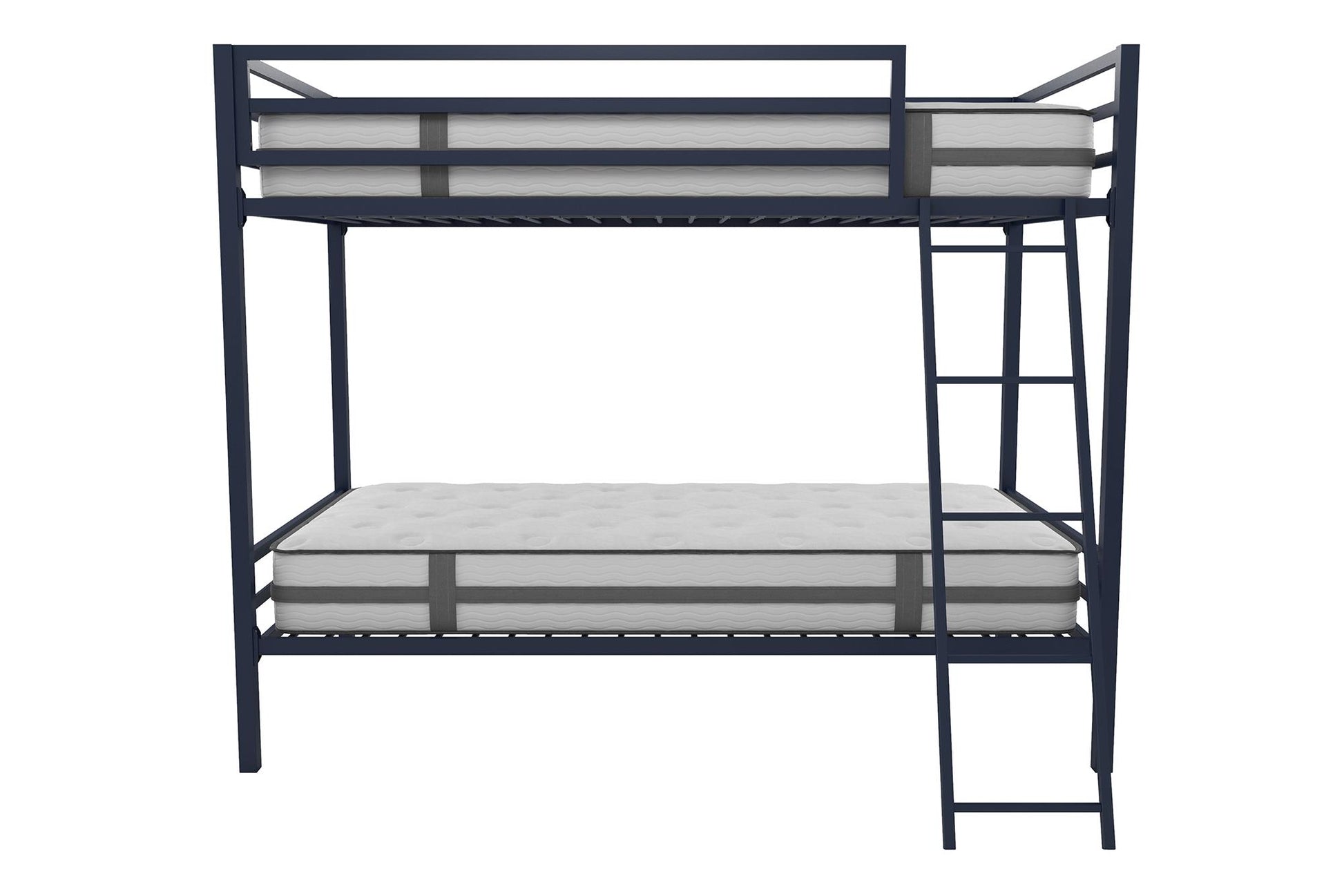 Maxwell Twin-Over-Twin Metal Bunk Bed - Navy - Twin-Over-Twin
