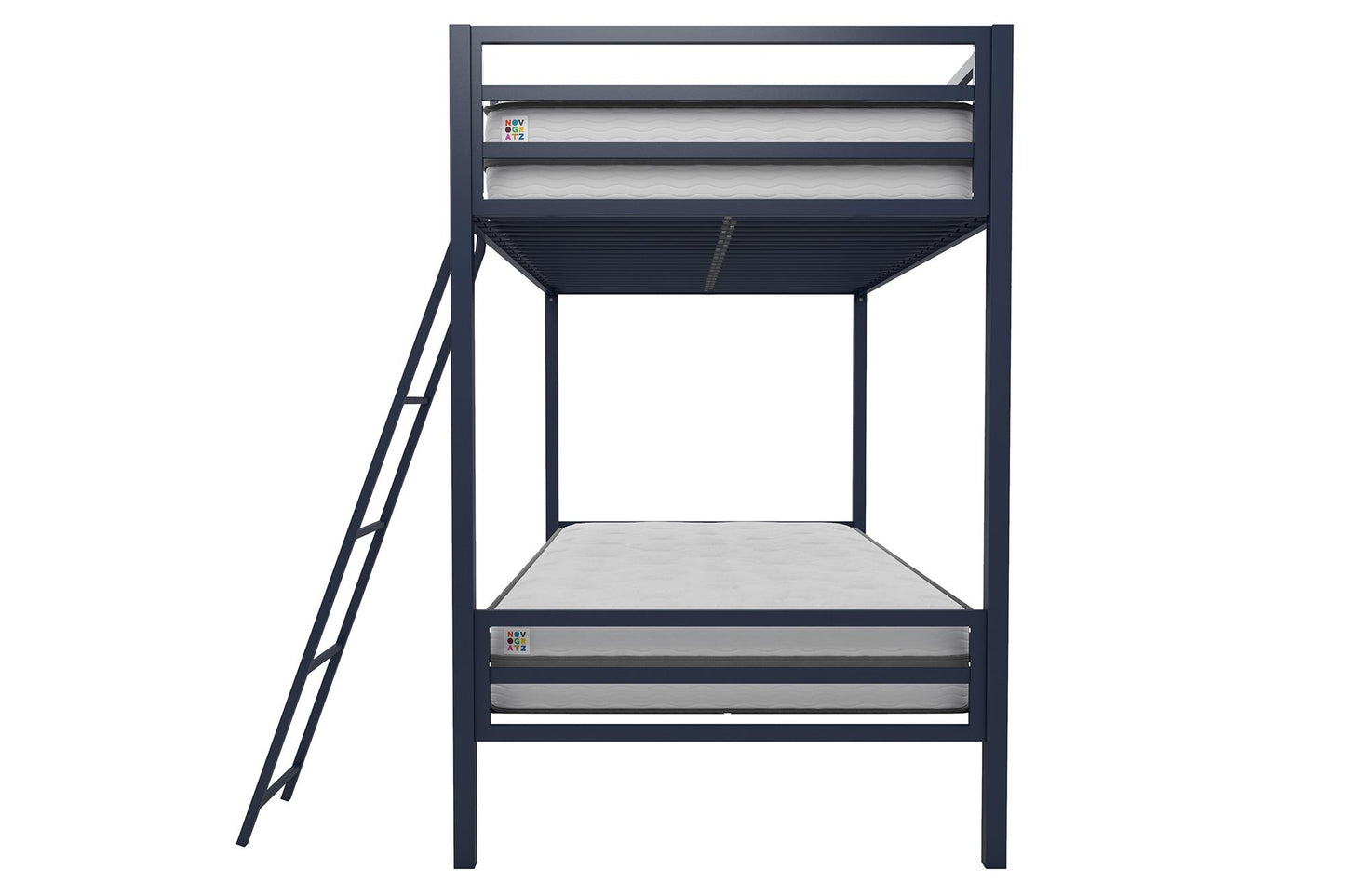 Maxwell Twin-Over-Twin Metal Bunk Bed - Navy - Twin-Over-Twin