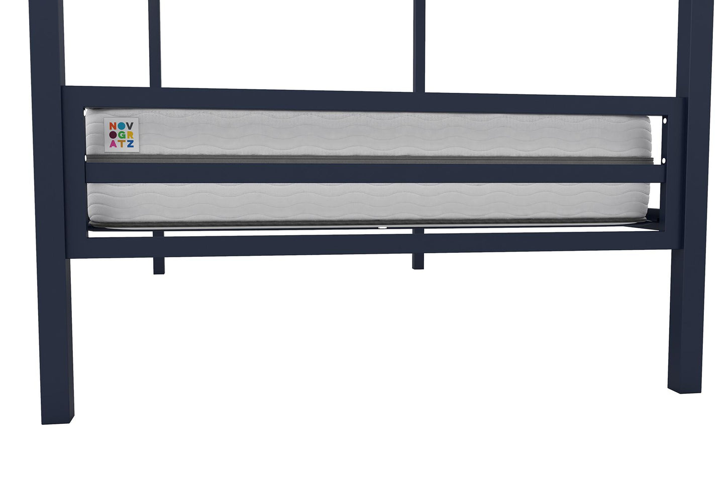 Maxwell Twin-Over-Twin Metal Bunk Bed - Navy - Twin-Over-Twin