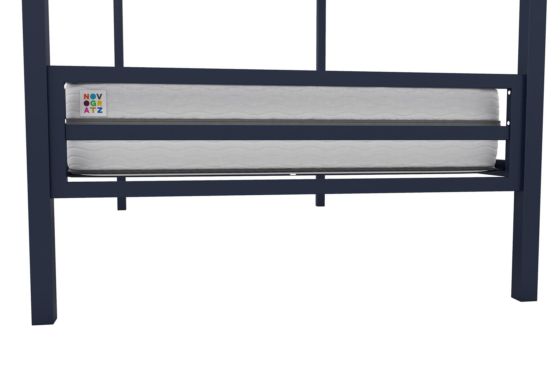 Maxwell Twin-Over-Twin Metal Bunk Bed - Navy - Twin-Over-Twin