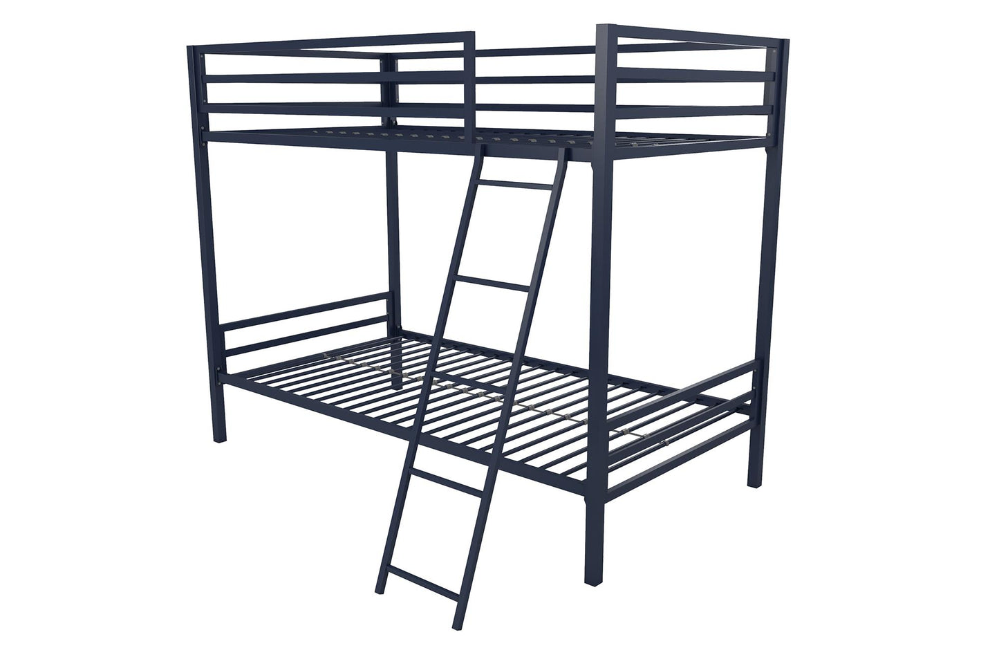 Maxwell Twin-Over-Twin Metal Bunk Bed - Navy - Twin-Over-Twin