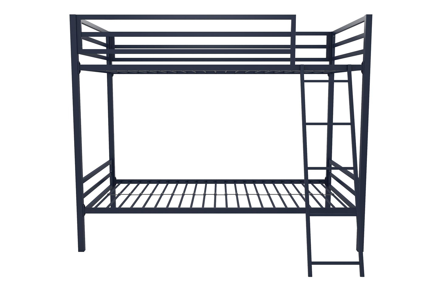 Maxwell Twin-Over-Twin Metal Bunk Bed - Navy - Twin-Over-Twin