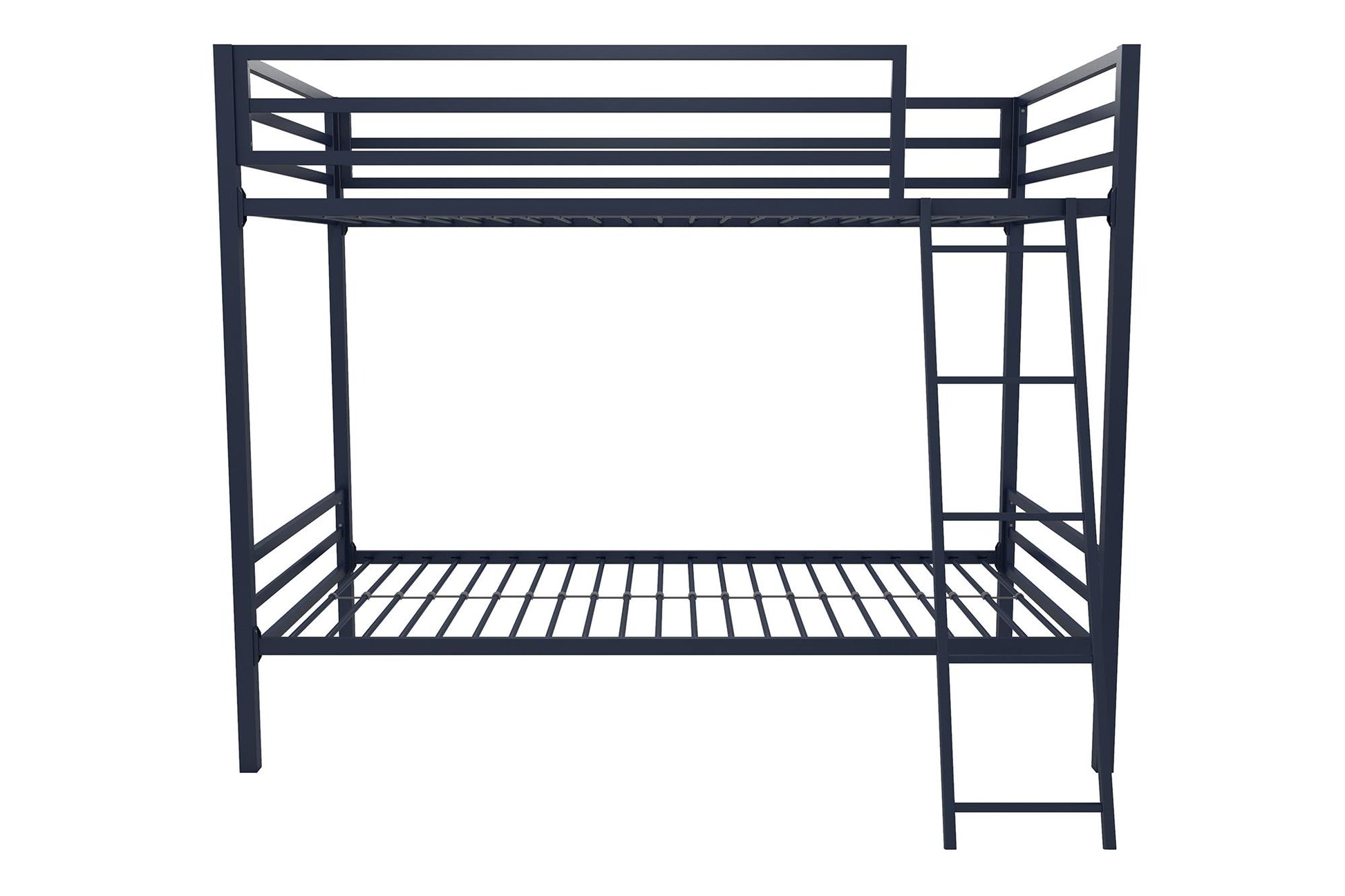 Maxwell Twin-Over-Twin Metal Bunk Bed - Navy - Twin-Over-Twin