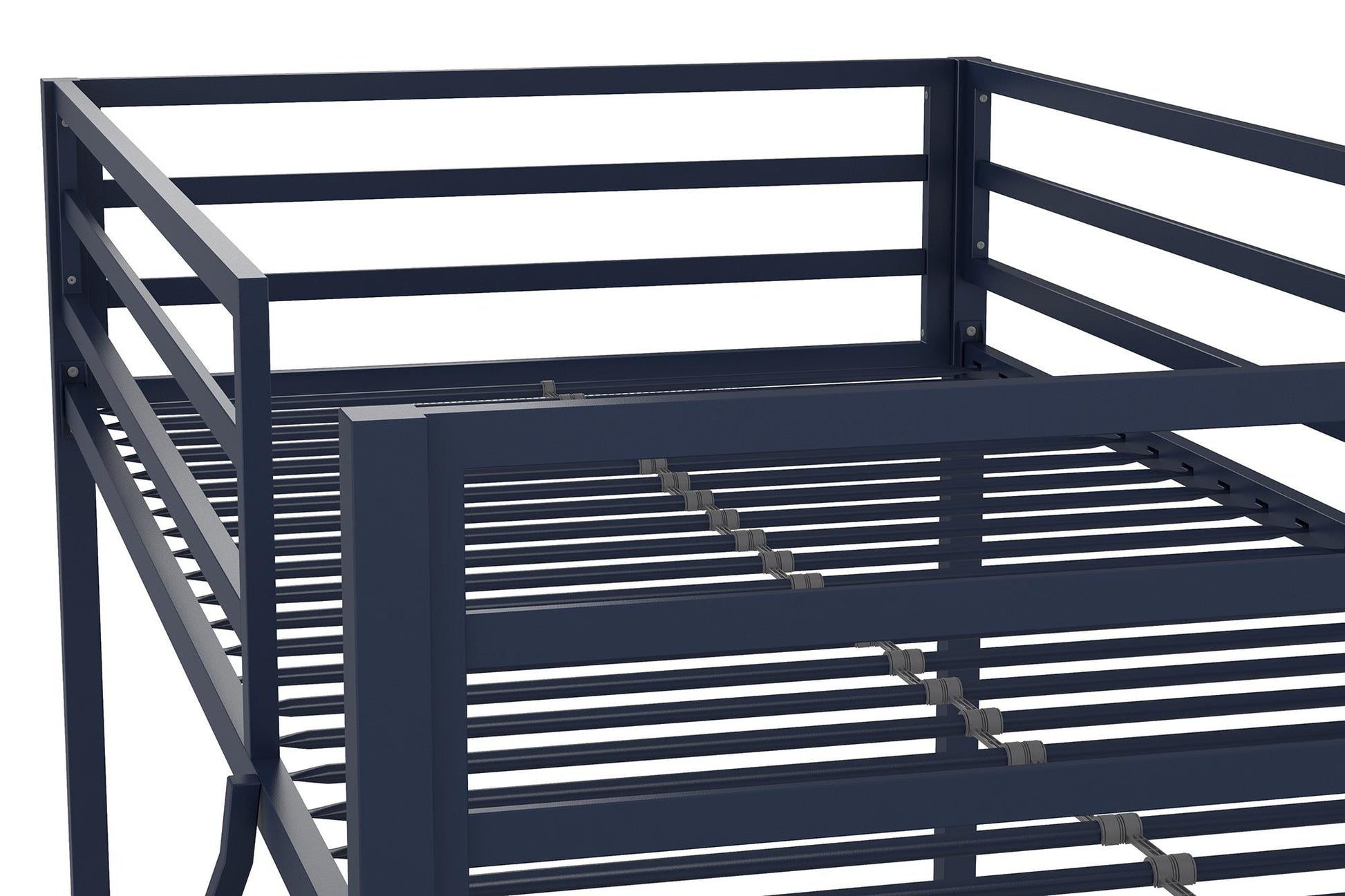 Maxwell Twin-Over-Twin Metal Bunk Bed - Navy - Twin-Over-Twin