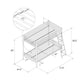Maxwell Twin-Over-Twin Metal Bunk Bed - Navy - Twin-Over-Twin