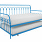Bright Pop Metal Daybed with Trundle - Teal - Twin