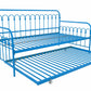 Bright Pop Metal Daybed with Trundle - Teal - Twin