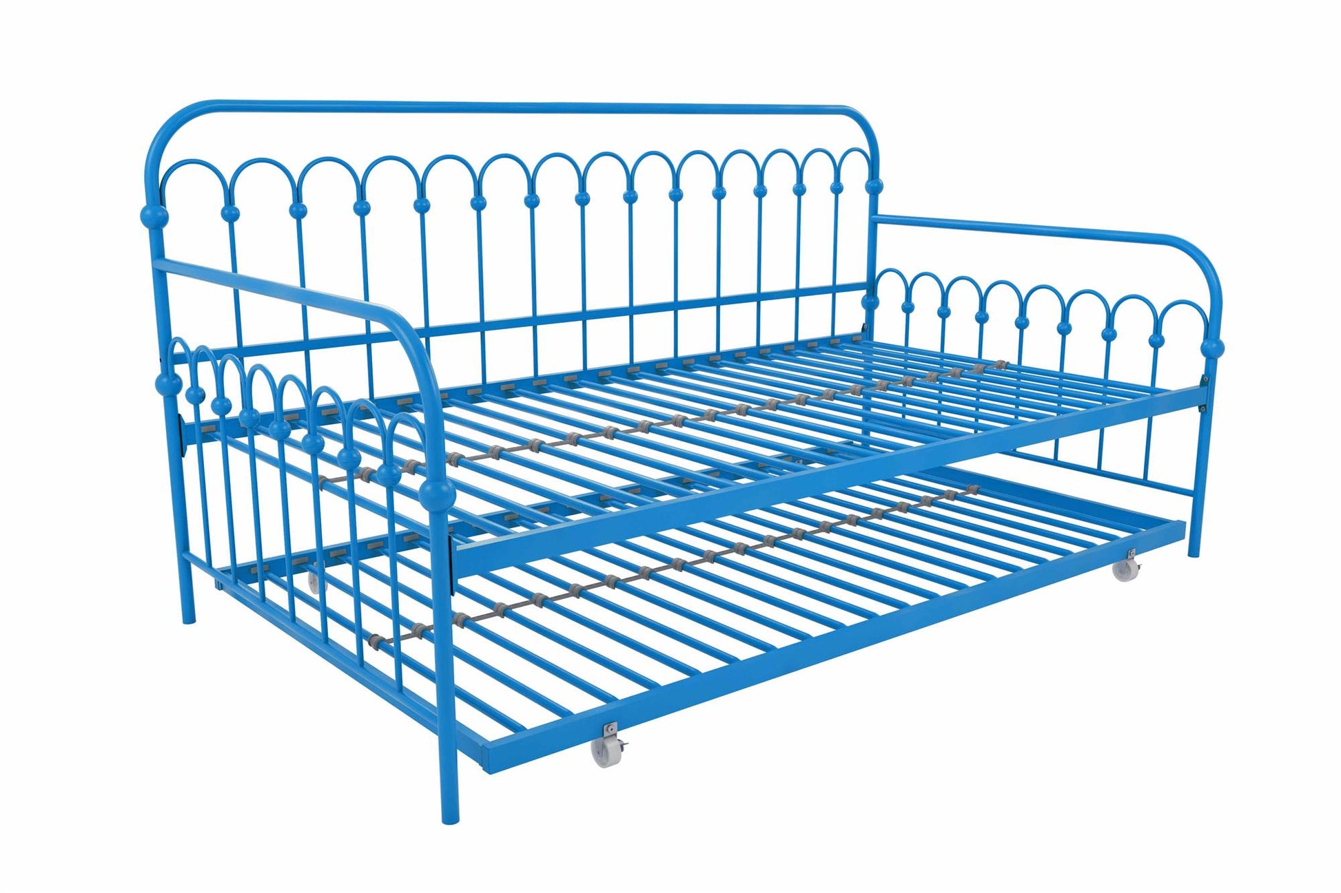 Bright Pop Metal Daybed with Trundle - Teal - Twin