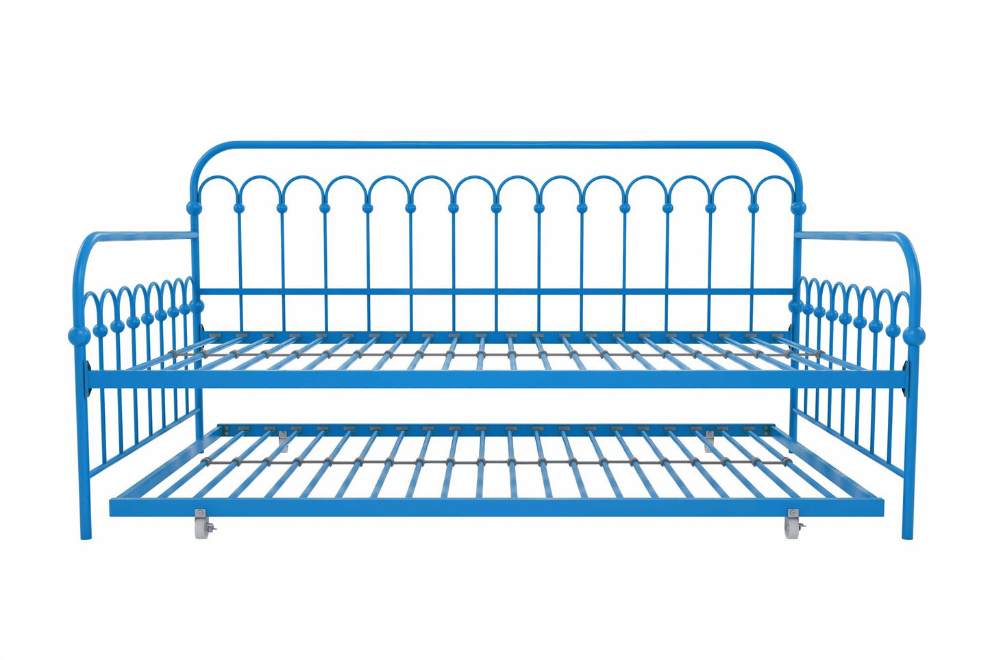 Bright Pop Metal Daybed with Trundle - Teal - Twin