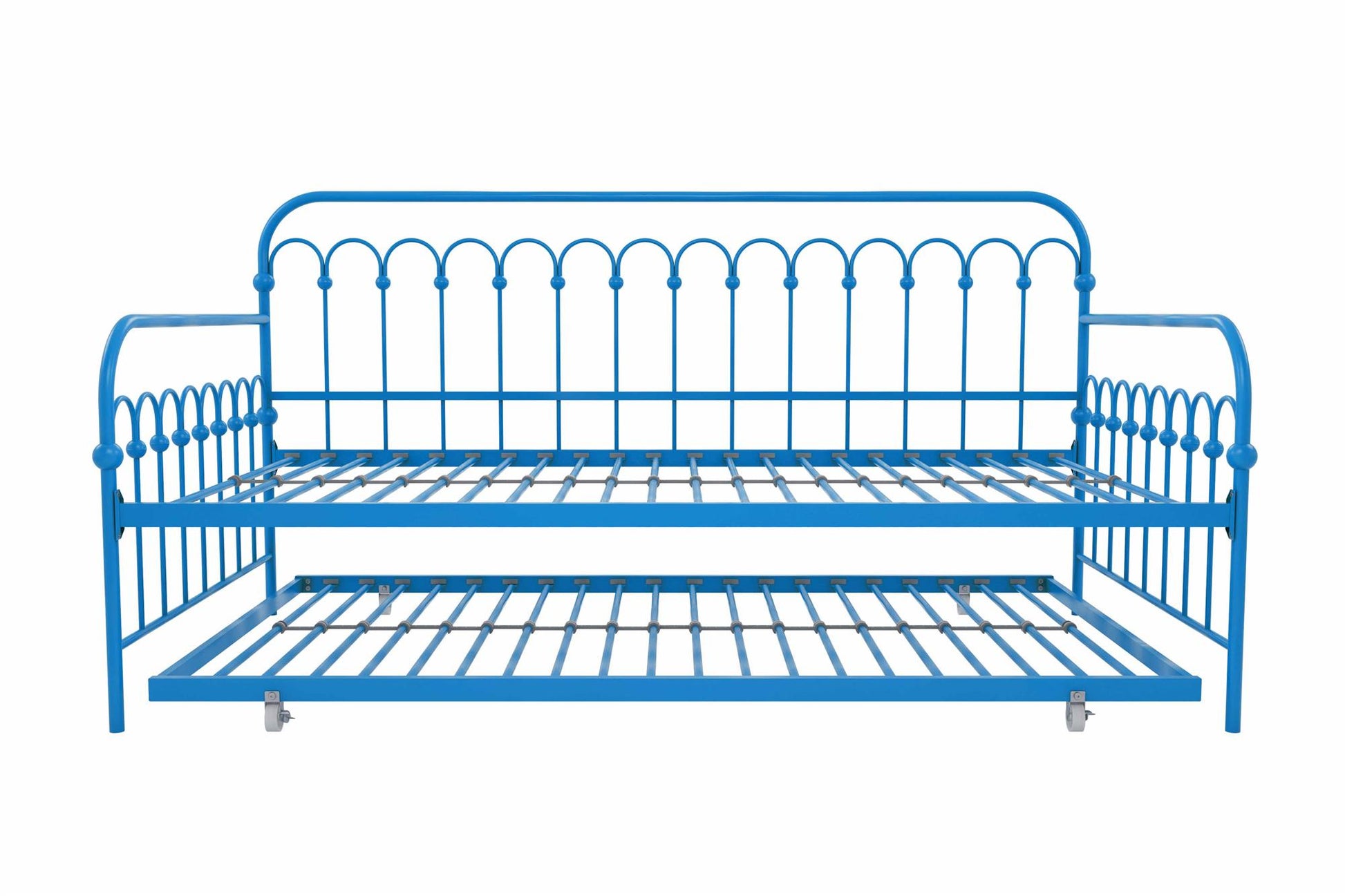 Bright Pop Metal Daybed with Trundle - Teal - Twin