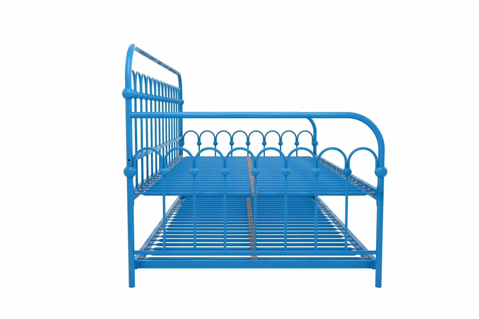 Bright Pop Metal Daybed with Trundle - Teal - Twin