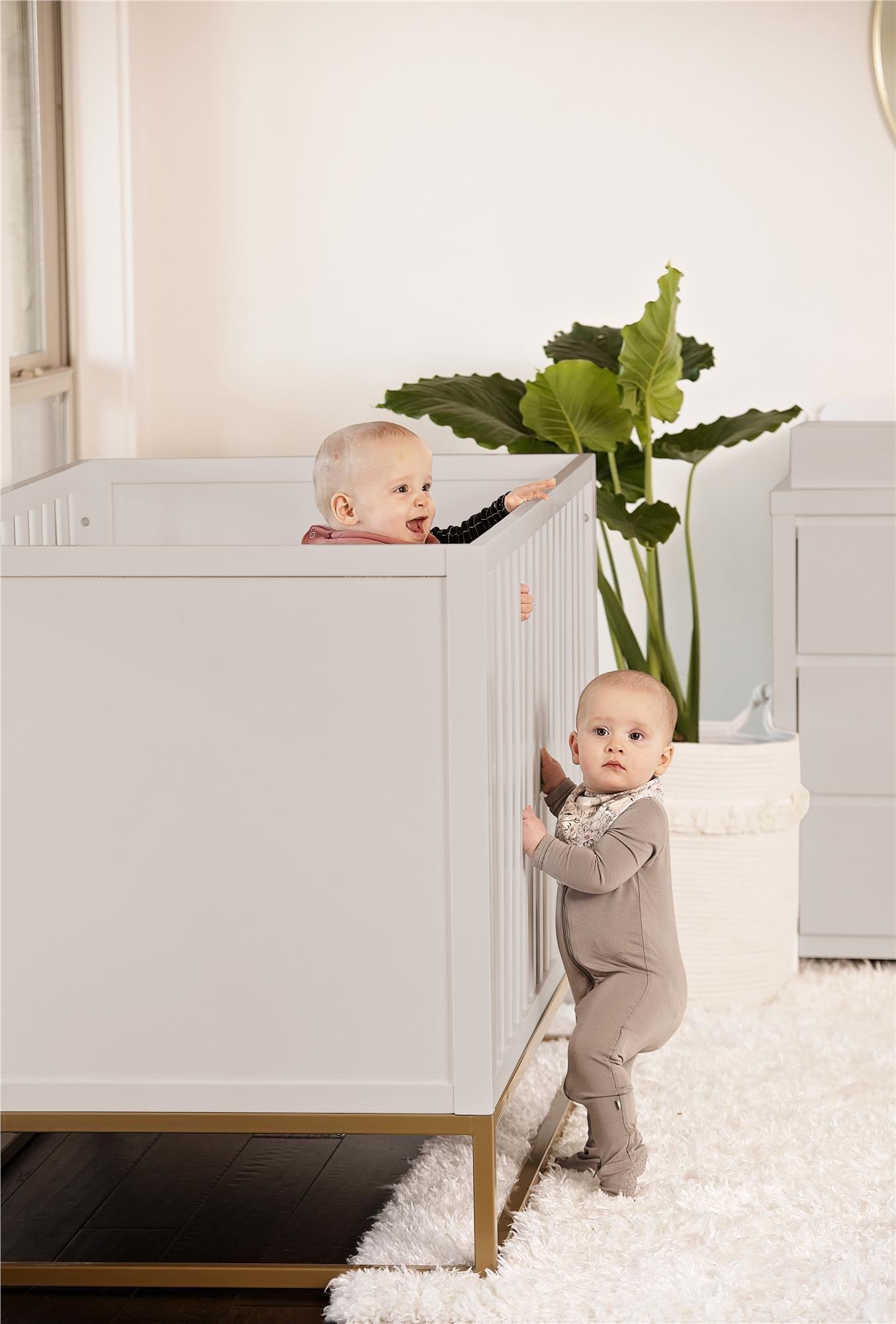 Haven 3 in 1 Metal Base Crib - Dove Gray