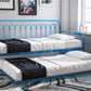 Bright Pop Metal Daybed with Trundle - Teal - Twin