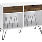 Concord Turntable Stand with Drawers - White