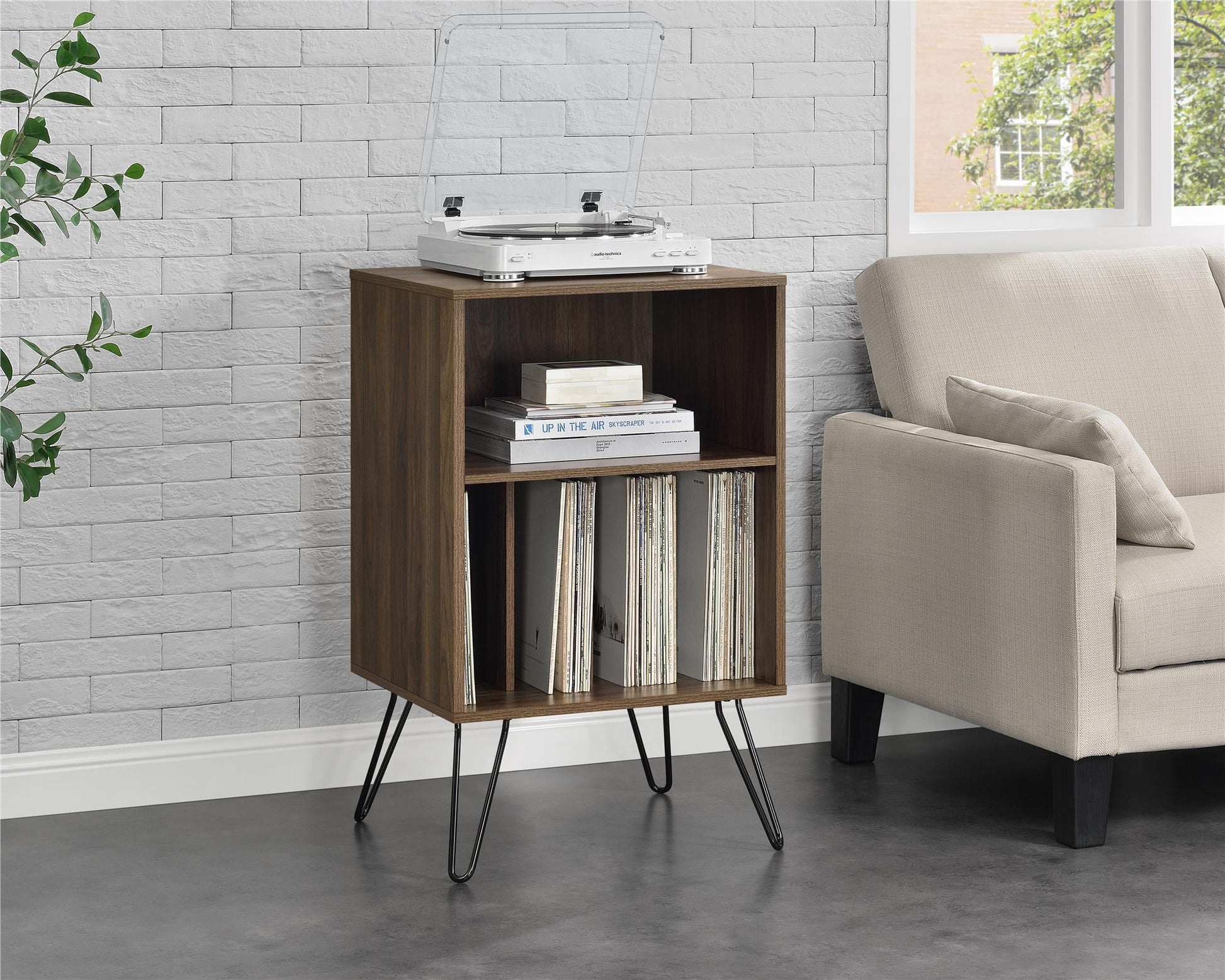 Concord Turntable Stand, Walnut - Florence Walnut