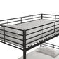 Mainstays Convertible Twin over Twin Metal Bunk Bed, Black - Black - Twin-Over-Twin