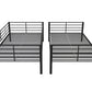 Mainstays Convertible Twin over Twin Metal Bunk Bed, Black - Black - Twin-Over-Twin