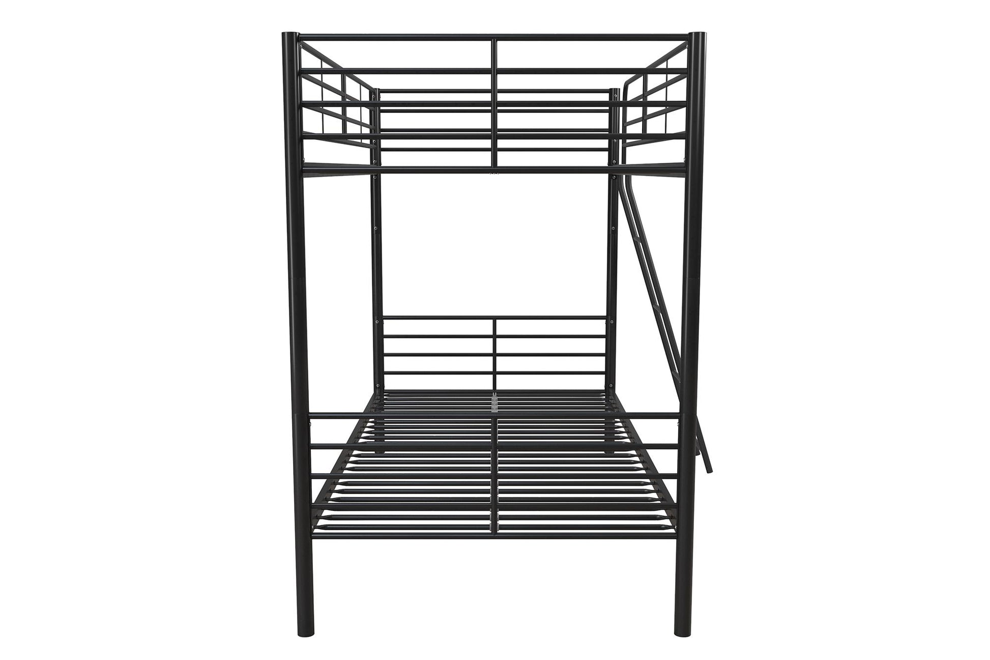 Mainstays Convertible Twin over Twin Metal Bunk Bed, Black - Black - Twin-Over-Twin