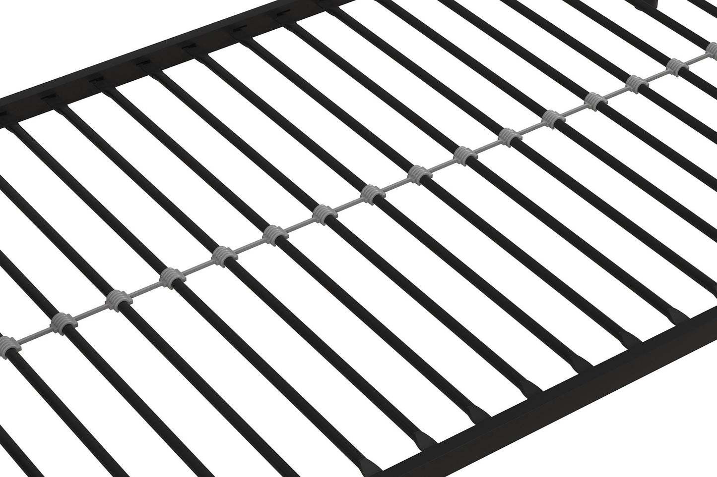 Mainstays Convertible Twin over Twin Metal Bunk Bed, Black - Black - Twin-Over-Twin
